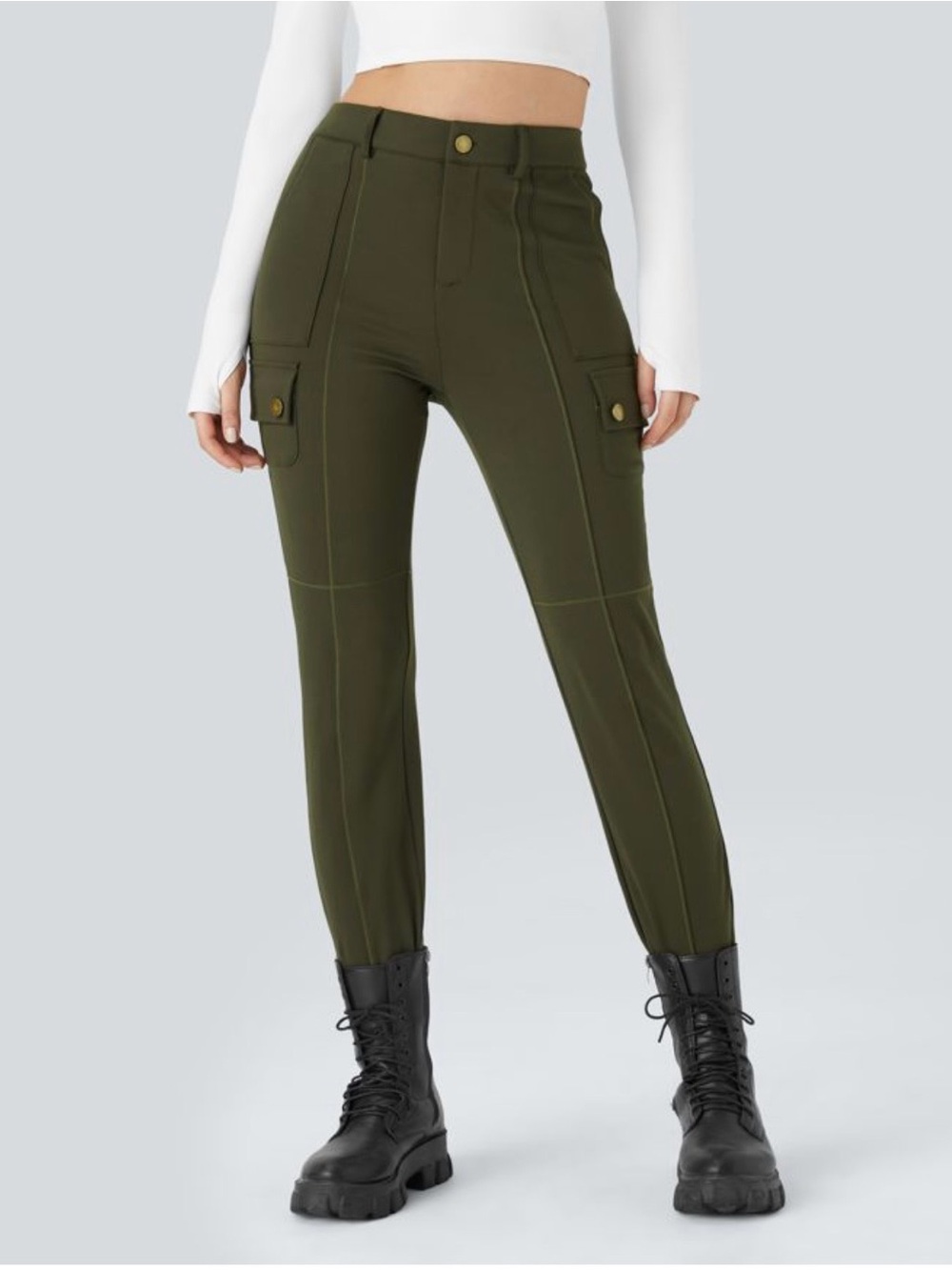 Halara DayStretch High Waisted Zipper Pockets
Solid Skinny Cargo Pants M - Picture 6 of 7